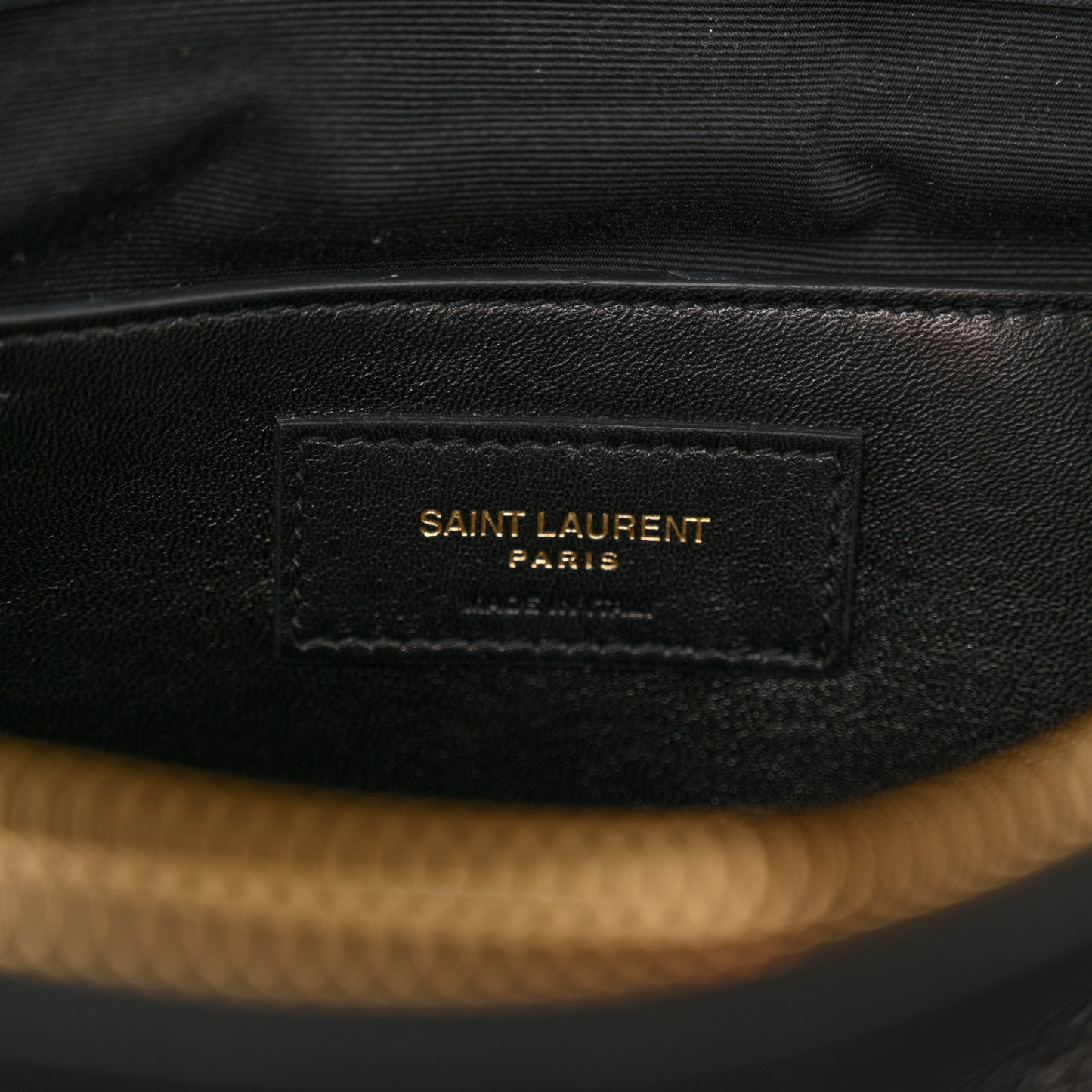 SAINT LAURENT Calfskin Mixed Matelasse Triquilt Large Monogram Envelope Satchel Deep Marine