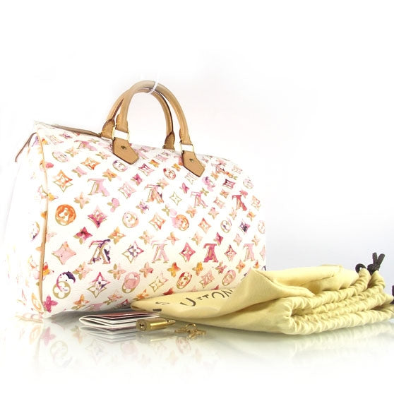 Louis Vuitton Watercolor Aquarelle Speedy 35 White 3 of 9