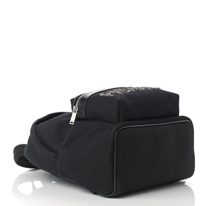 Saint Laurent Canvas Signature Heaven Embroidered Mini City Backpack Black 4 of 11