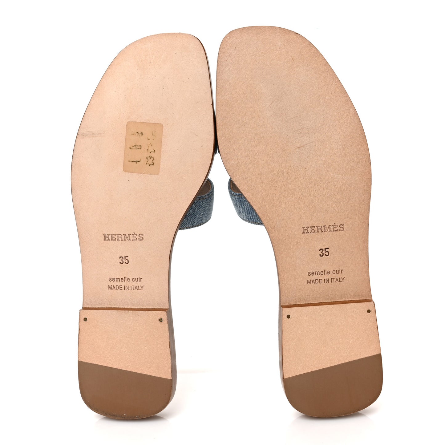 Denim Canvas Oran Sandals 35 Bleu Clair
