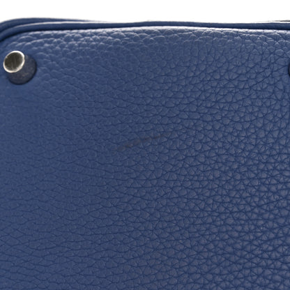 Hermes Taurillon Clemence Casaque Picotin Lock 18 PM Bleu Saphir Bleu Brighton 12 of 12
