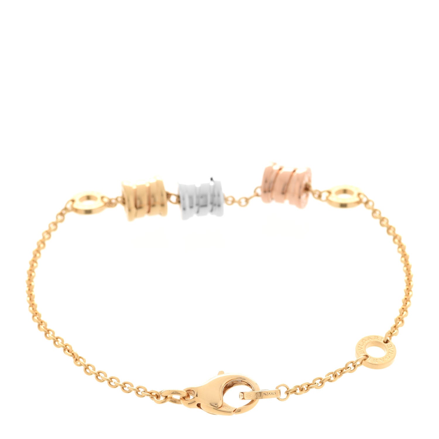 Bulgari 18K Yellow Rose White Gold B.Zero1 Bracelet 3 of 5
