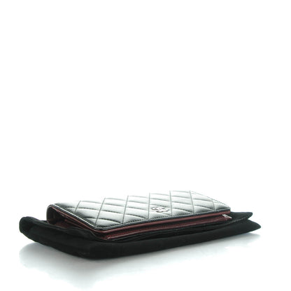 Chanel Lambskin Quilted Yen Wallet Black 4 of 8