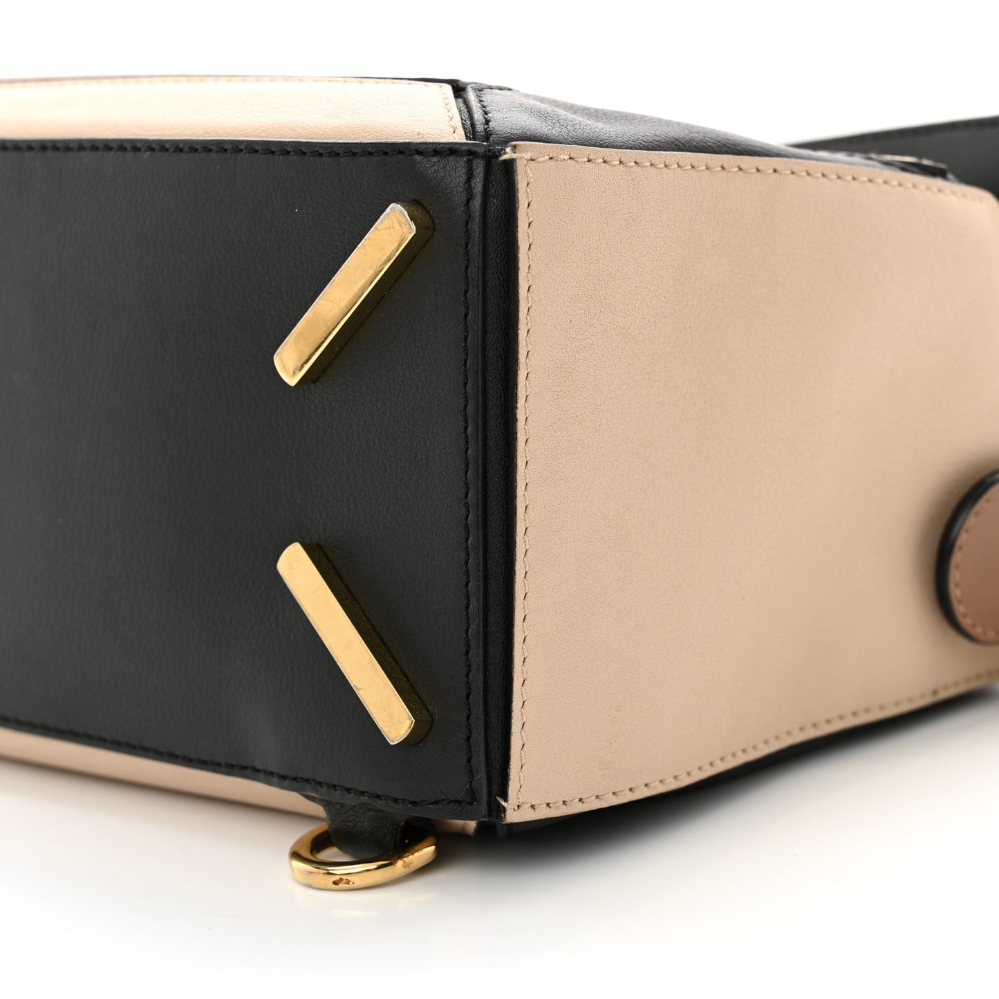 Calfskin Small Puzzle Bag Sand Hazelnut Ash