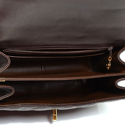 Chanel Lambskin Quilted Flap Shoulder Bag Brown 7 of 10