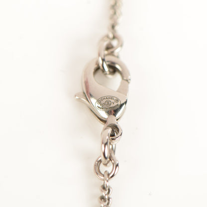 Chanel Crystal Timeless CC Necklace Silver 6 of 6