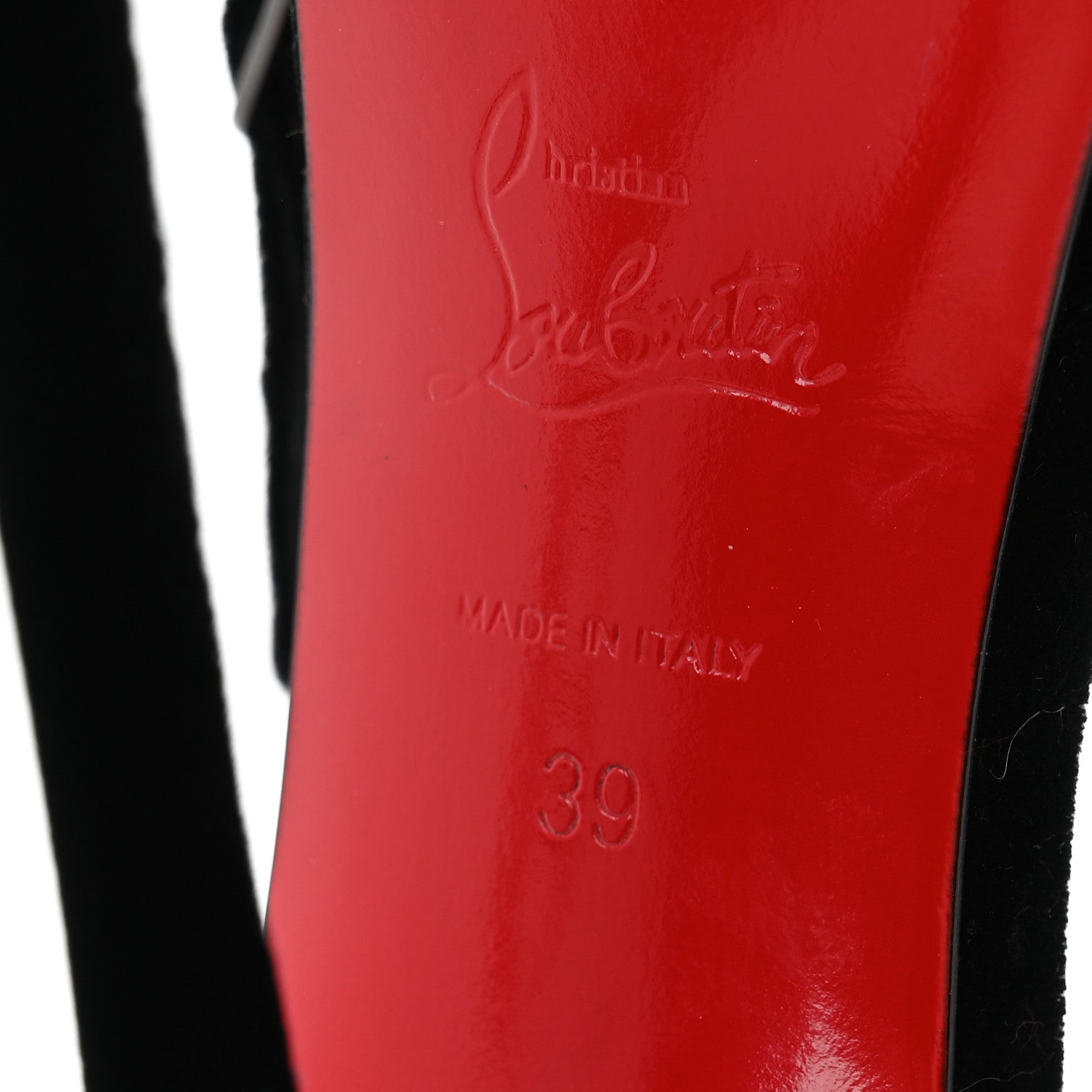 Christian Louboutin Velvet Loubi Queen Alta 150 Platform Sandals 39 Black 7 of 11