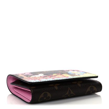 Louis Vuitton Monogram 2021 Christmas Animation Japanese Garden Victorine Wallet Wisteria Pink 4 of 7