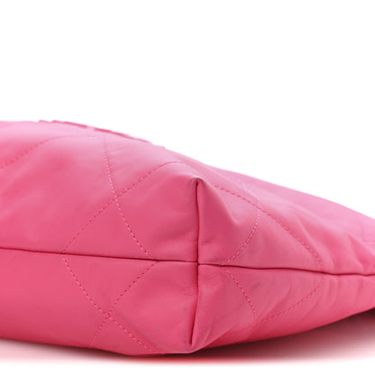 Chanel Matte Calfskin Quilted Monochrome Small Chanel 22 Fuchsia 11 of 11