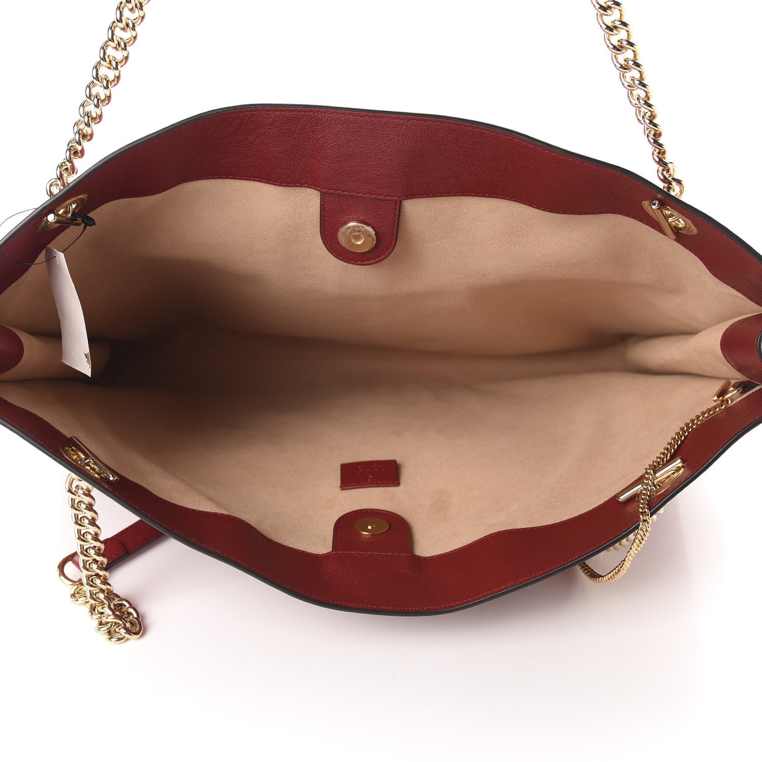 Gucci Calfskin Large Rajah Chain Tote Romantic Cherry 5 of 10