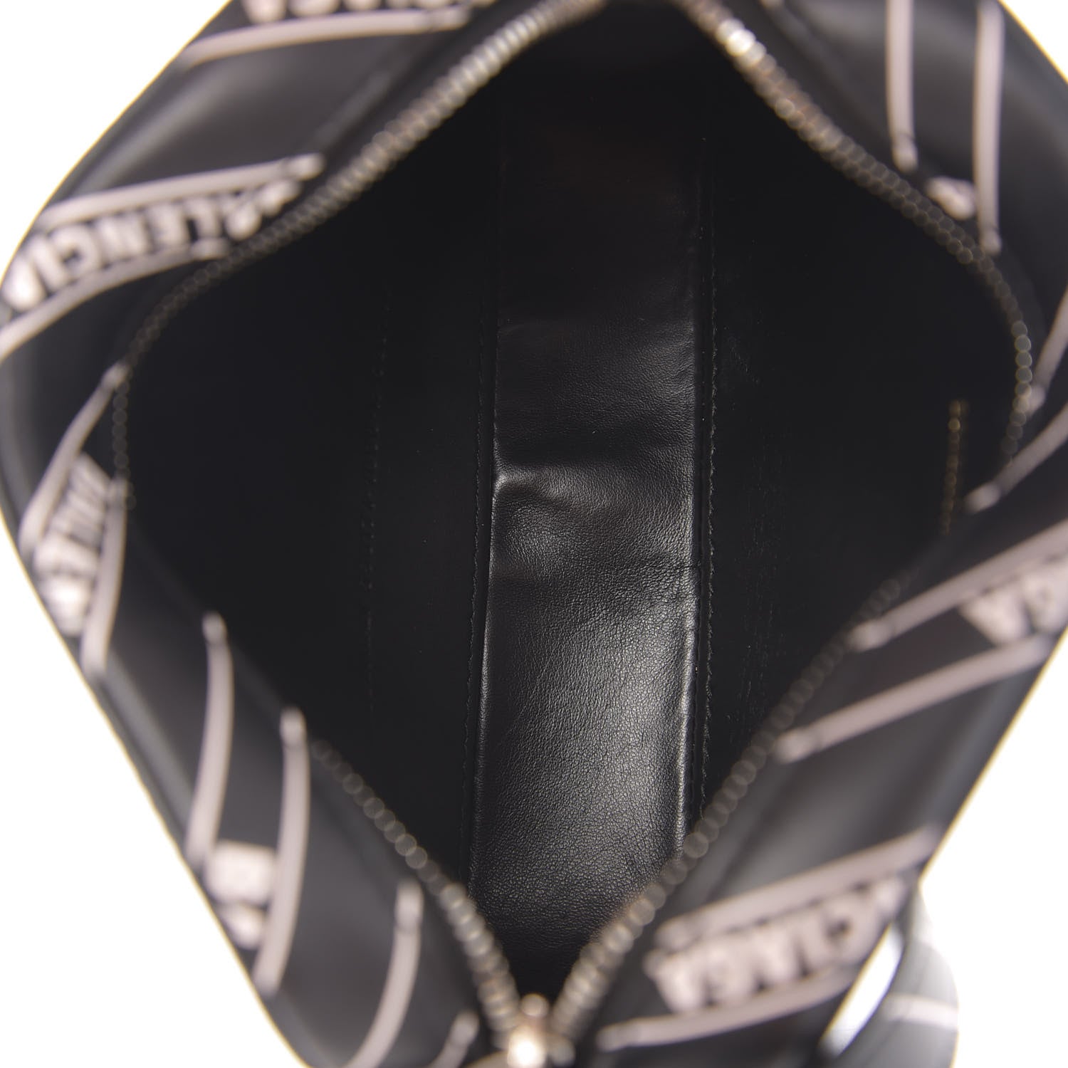 Balenciaga Calfskin Diagonal Allover Logo Print XS Ville Camera Bag Black White 5 of 10