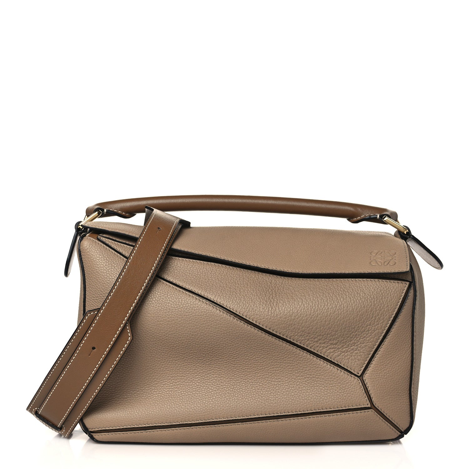 Loewe Calfskin Medium Puzzle Bag Sand Mink 1 of 8
