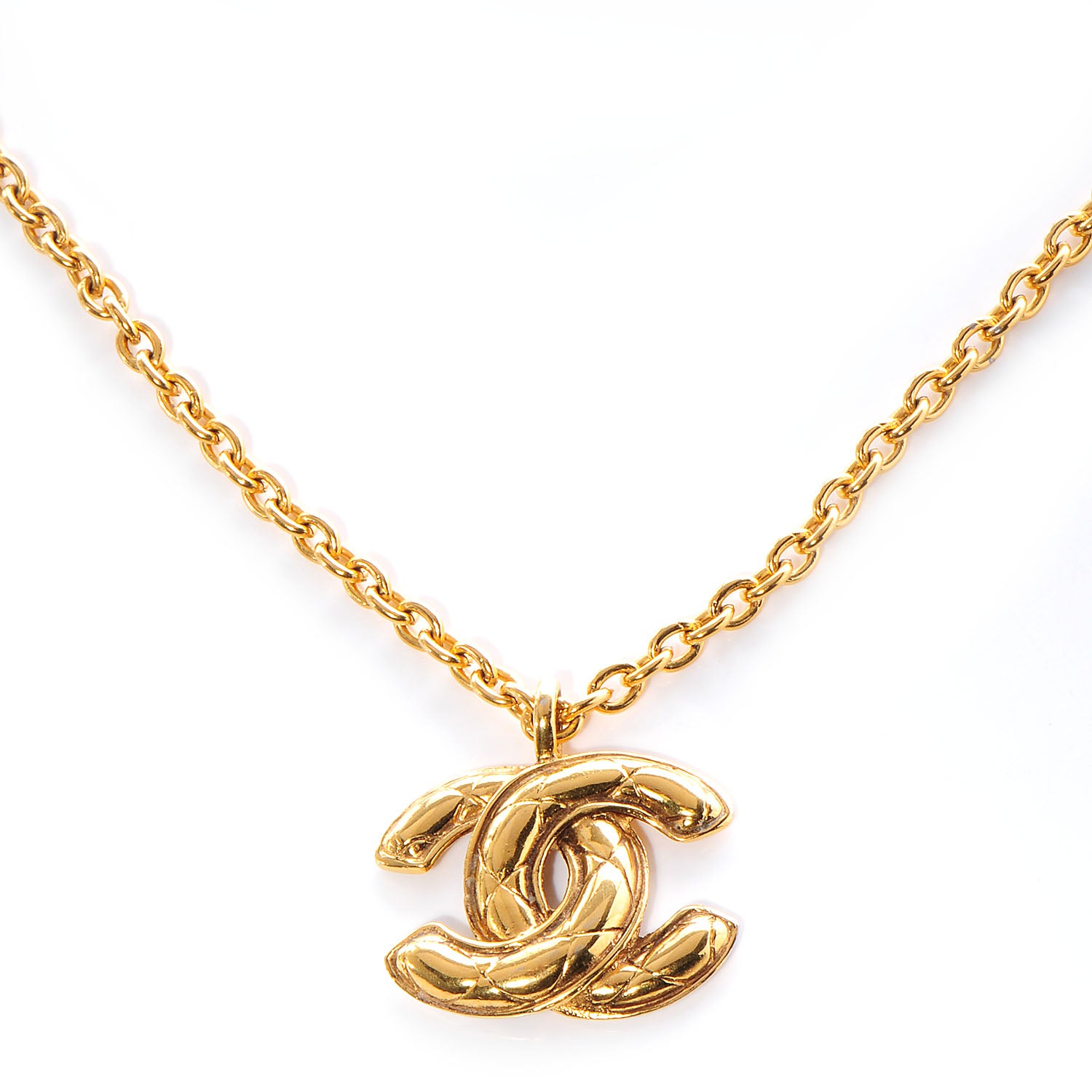Chanel Quilted CC Long Chain Necklace Gold 1 of 5