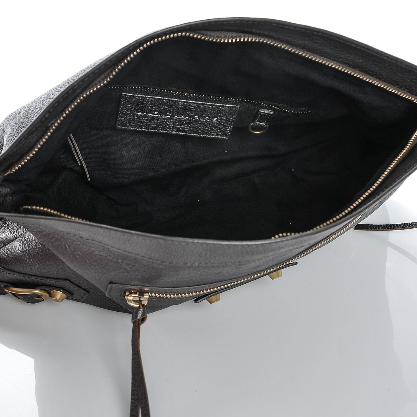 Chevre Classic Gold Hardware Premier Clutch Bronze