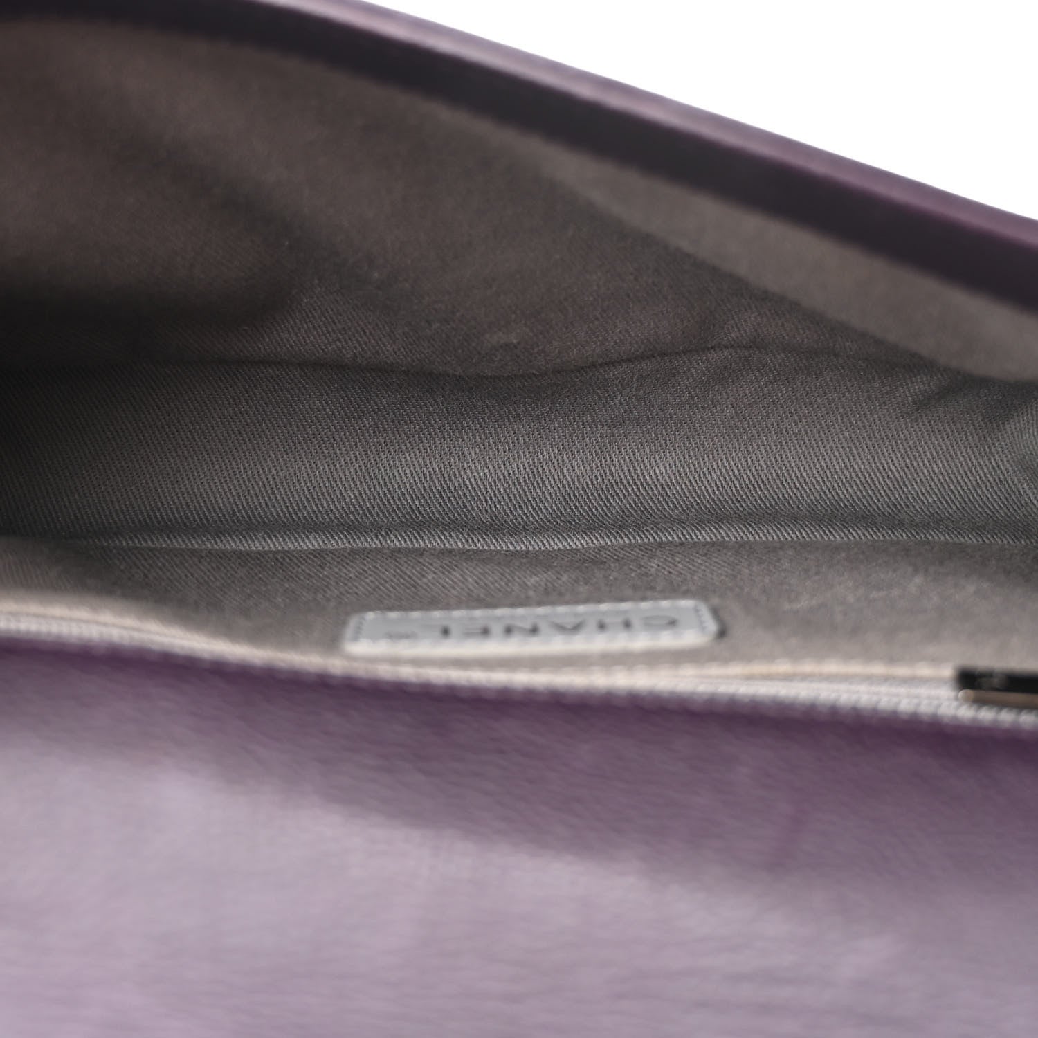 Chanel Calfskin Crystal Embossed Medium Boy Flap Plum 5 of 10