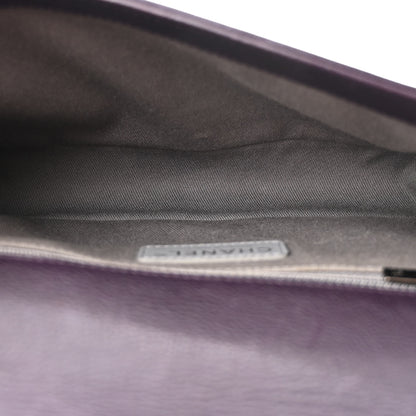 Chanel Calfskin Crystal Embossed Medium Boy Flap Plum 5 of 10