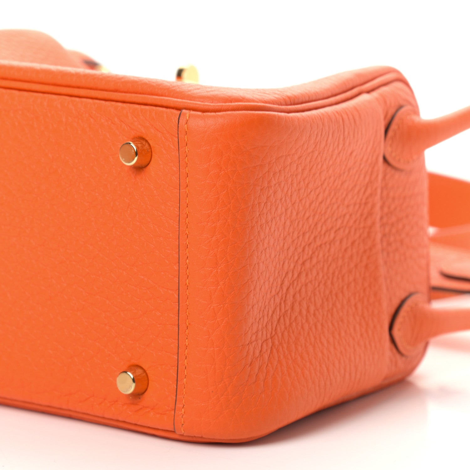 Hermes Taurillon Clemence Mini Lindy 20 Feu 9 of 9