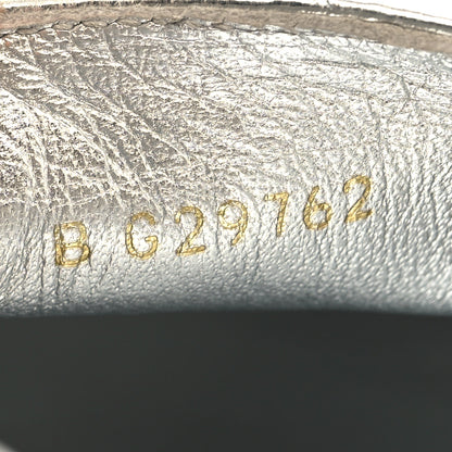 Chanel Laminated Goatskin CC Espadrilles 37 Silver 6 of 9