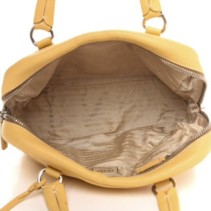 Prada Cervo Deerskin Bauletto Yellow 5 of 13