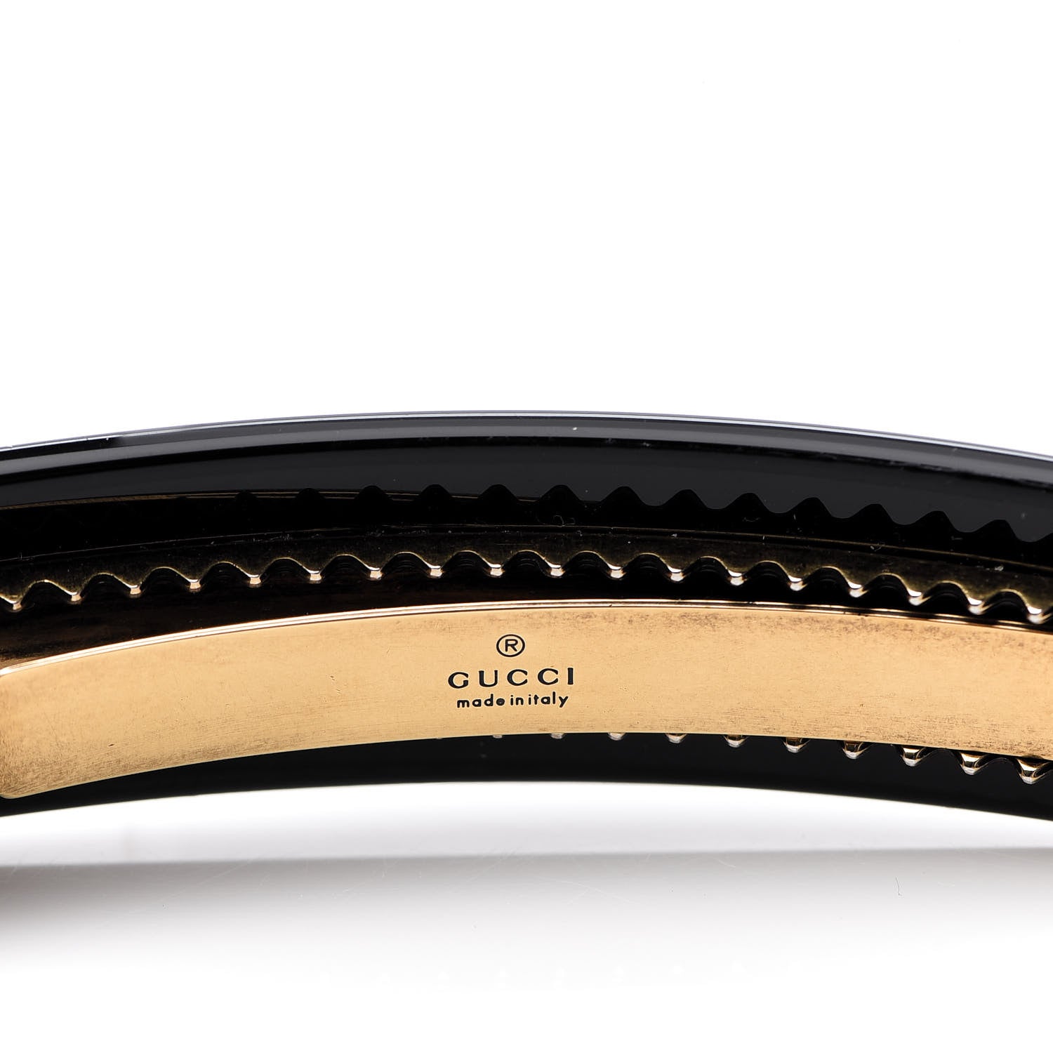 Gucci Resin Crystal Single Hair Barrette Black 3 of 3