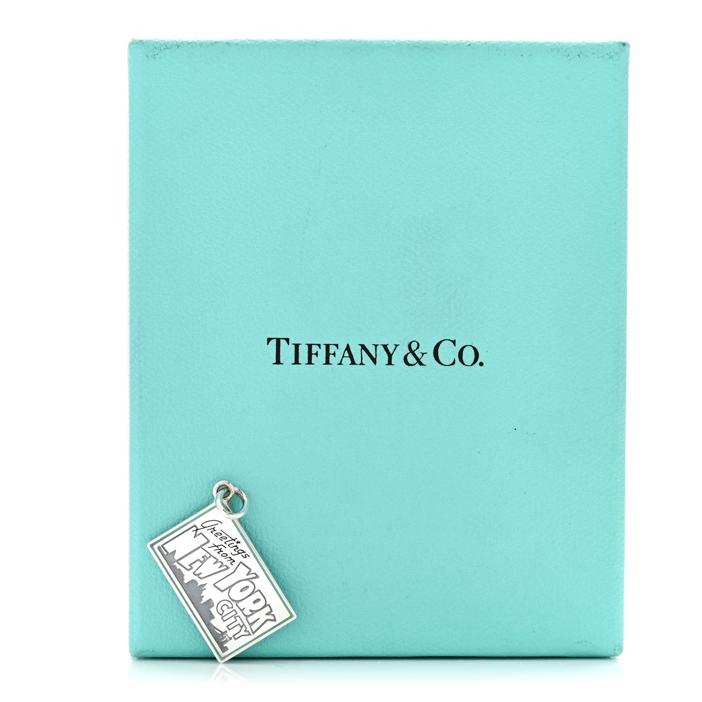 Sterling Silver Enamel New York Postcard Charm Blue