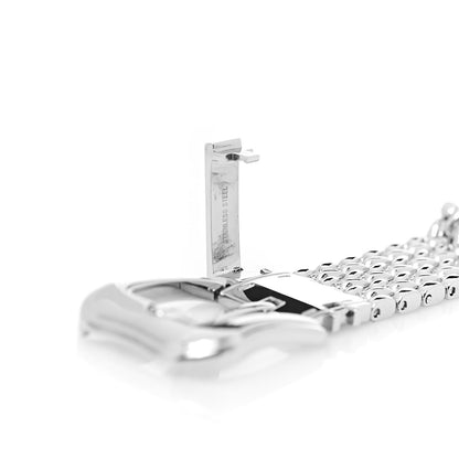 Fendi Stainless Steel Diamond 23mm 3800L Buckle Quartz Watch Silver 6 of 7
