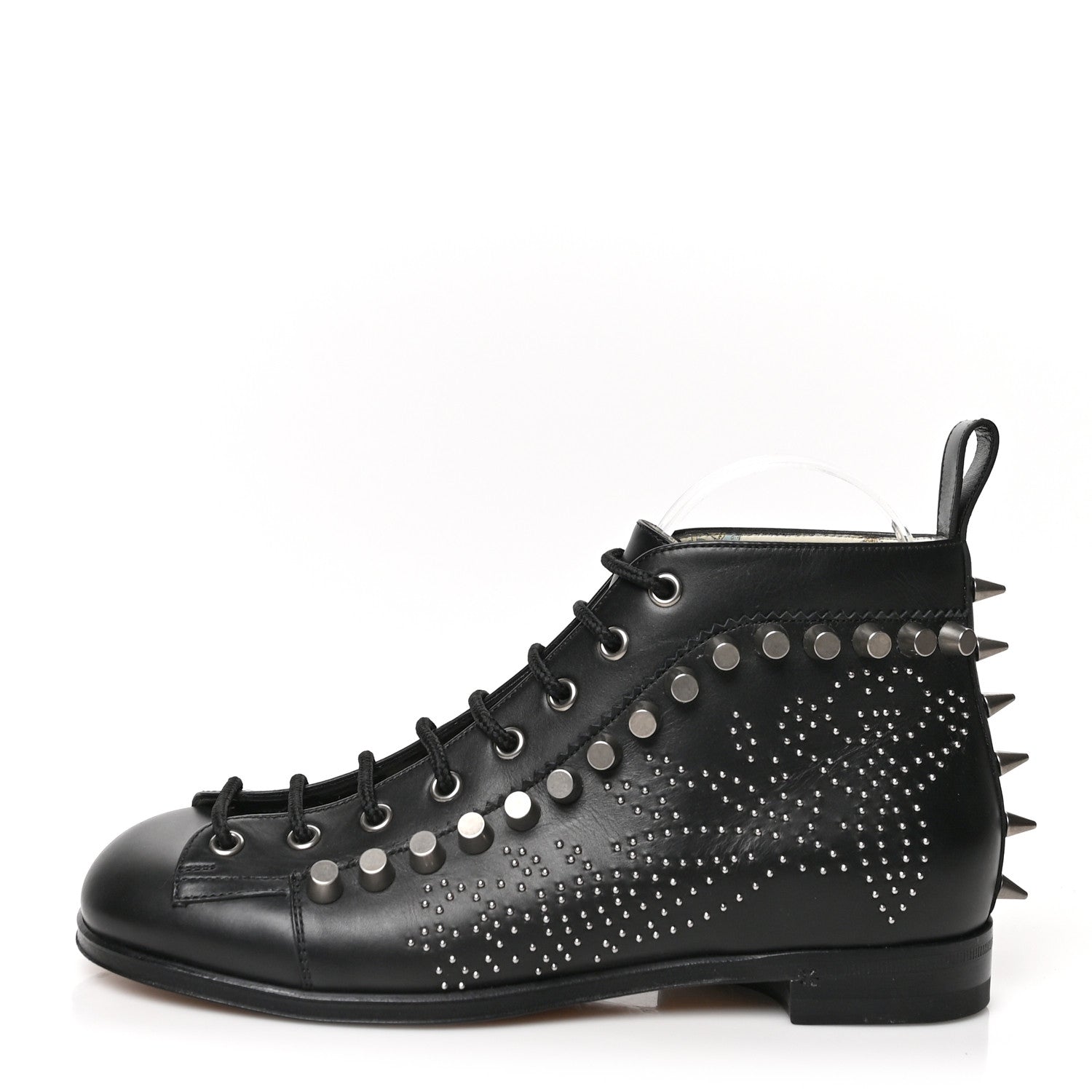 Gucci GG Calfskin Womens Brogue Jakarta Ankle Boots 38 Black 1 of 11