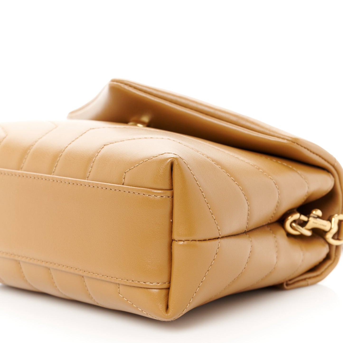 Calfskin Y Quilted Monogram Toy Loulou Crossbody Bag Dark Natural