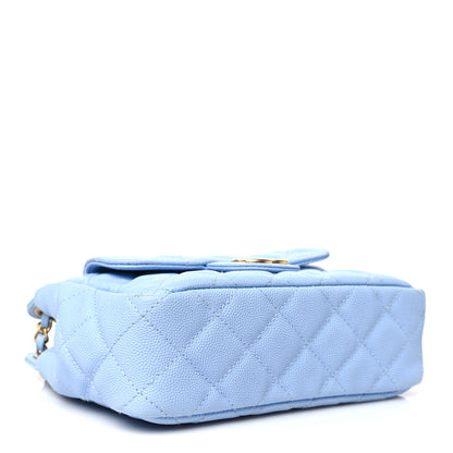 Chanel Caviar Quilted Small Wavy CC Hobo Light Blue 4 of 11