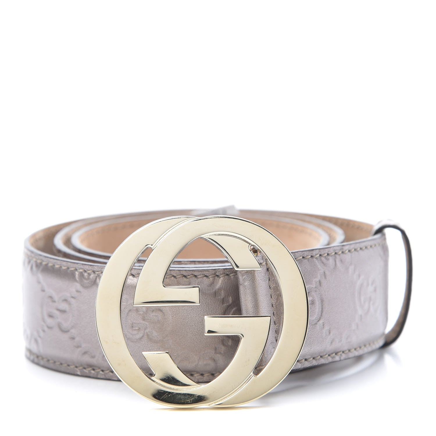 Gucci Guccissima Interlocking G Belt 90 36 Mauve 1 of 5