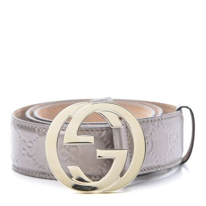 Gucci Guccissima Interlocking G Belt 90 36 Mauve 1 of 5