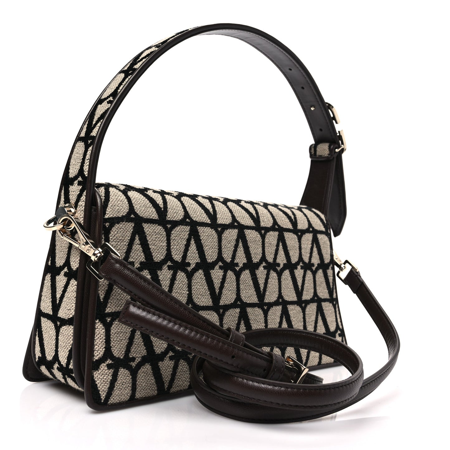 Toile Iconographe Goatskin Le Grand Deuxieme Shoulder Bag Naturale Black Fondant