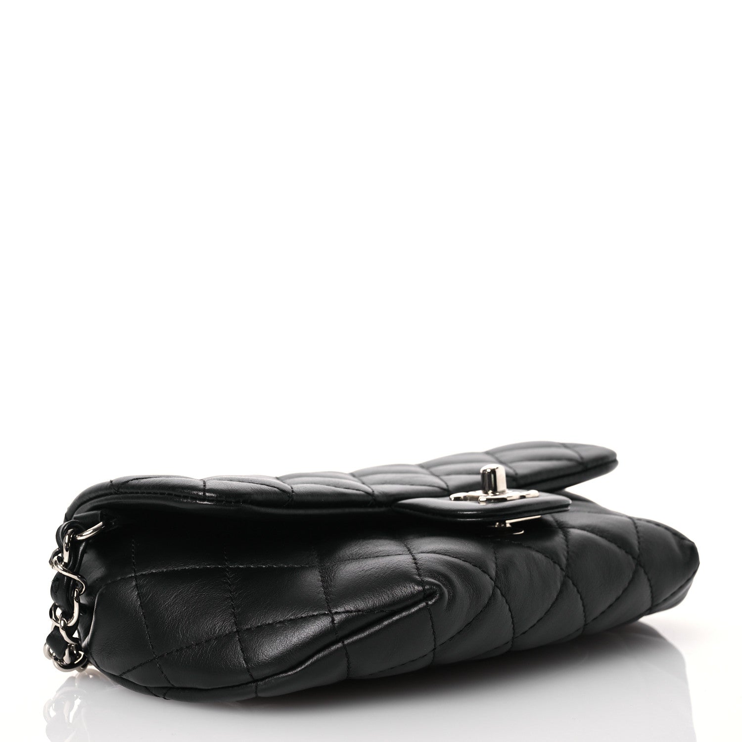 Chanel Calfskin Quilted CC Uniform Flap Belt Bag Black 4 of 13