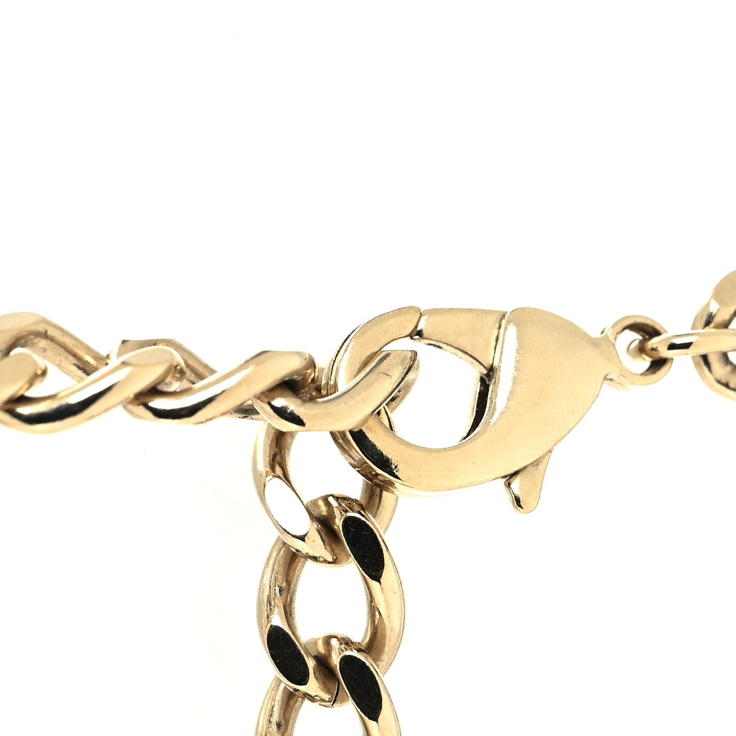 Chanel Lambskin Crystal CC Logo Charming Choker Gold Black 4 of 5