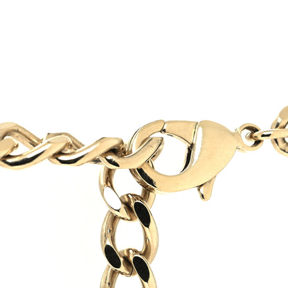 Chanel Lambskin Crystal CC Logo Charming Choker Gold Black 4 of 5