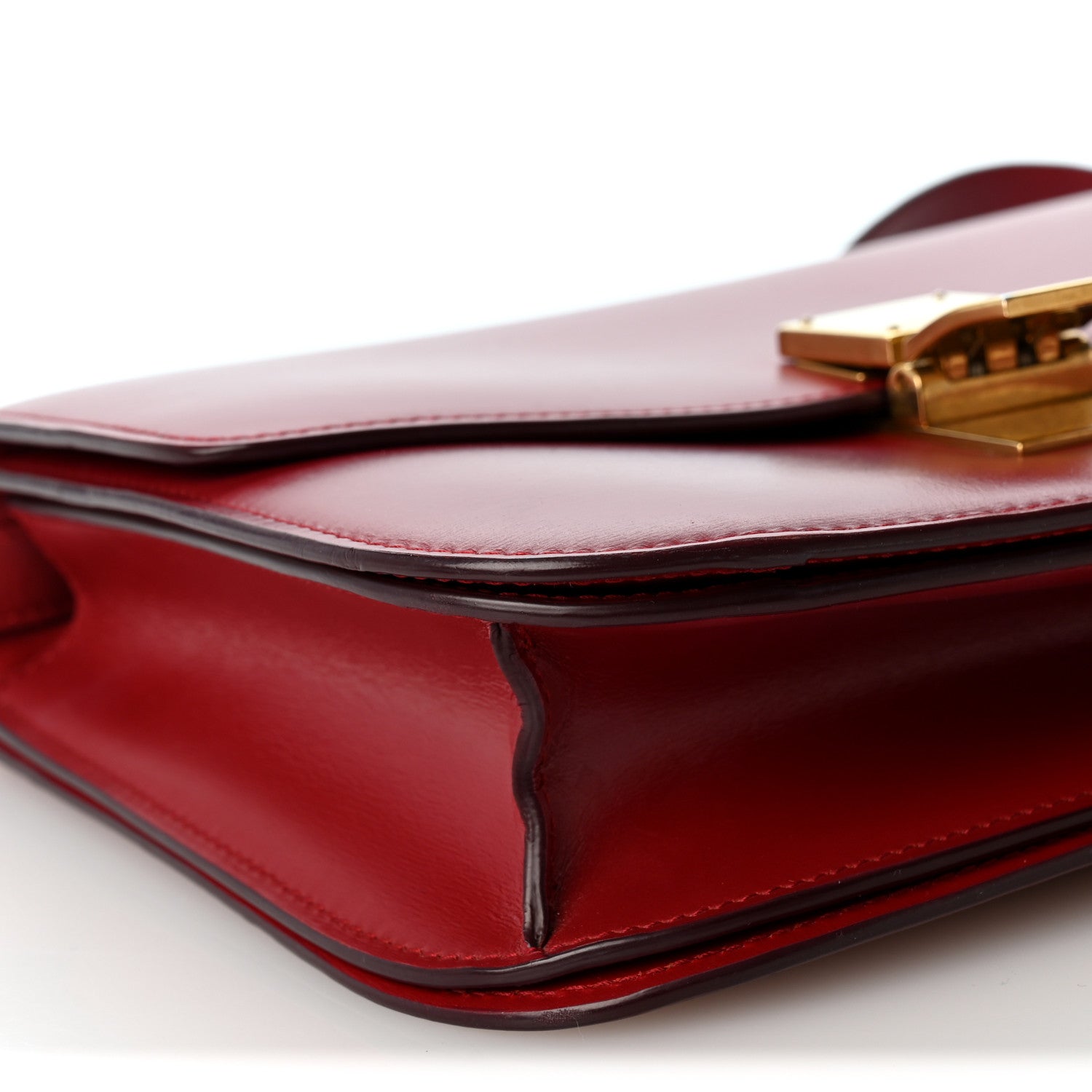 Celine Box Calfskin Medium Classic Box Flap Bag Red 8 of 9