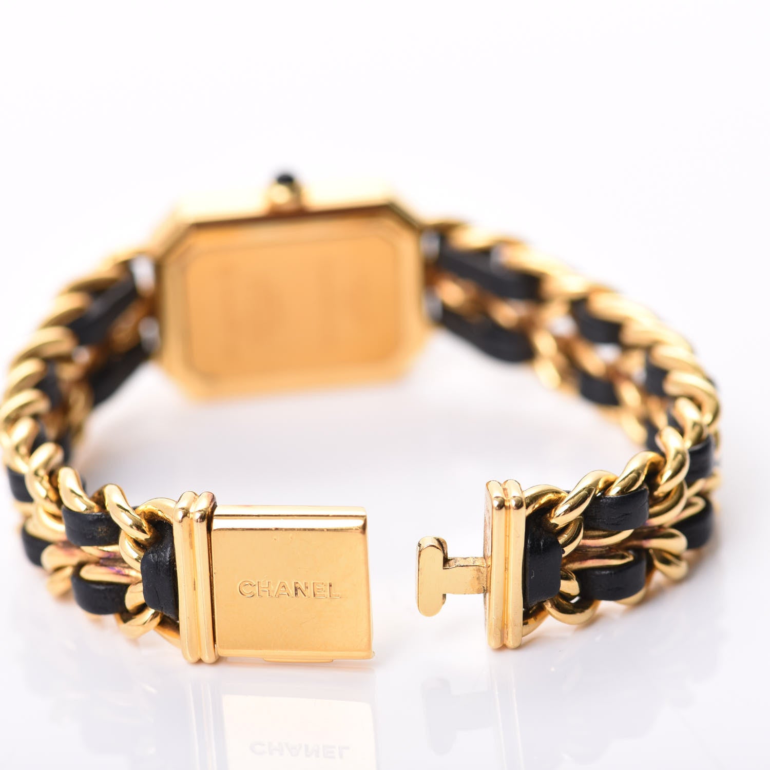 Chanel Stainless Steel Lambskin 20mm Chain Premiere Quartz Watch Gold L 7 of 7