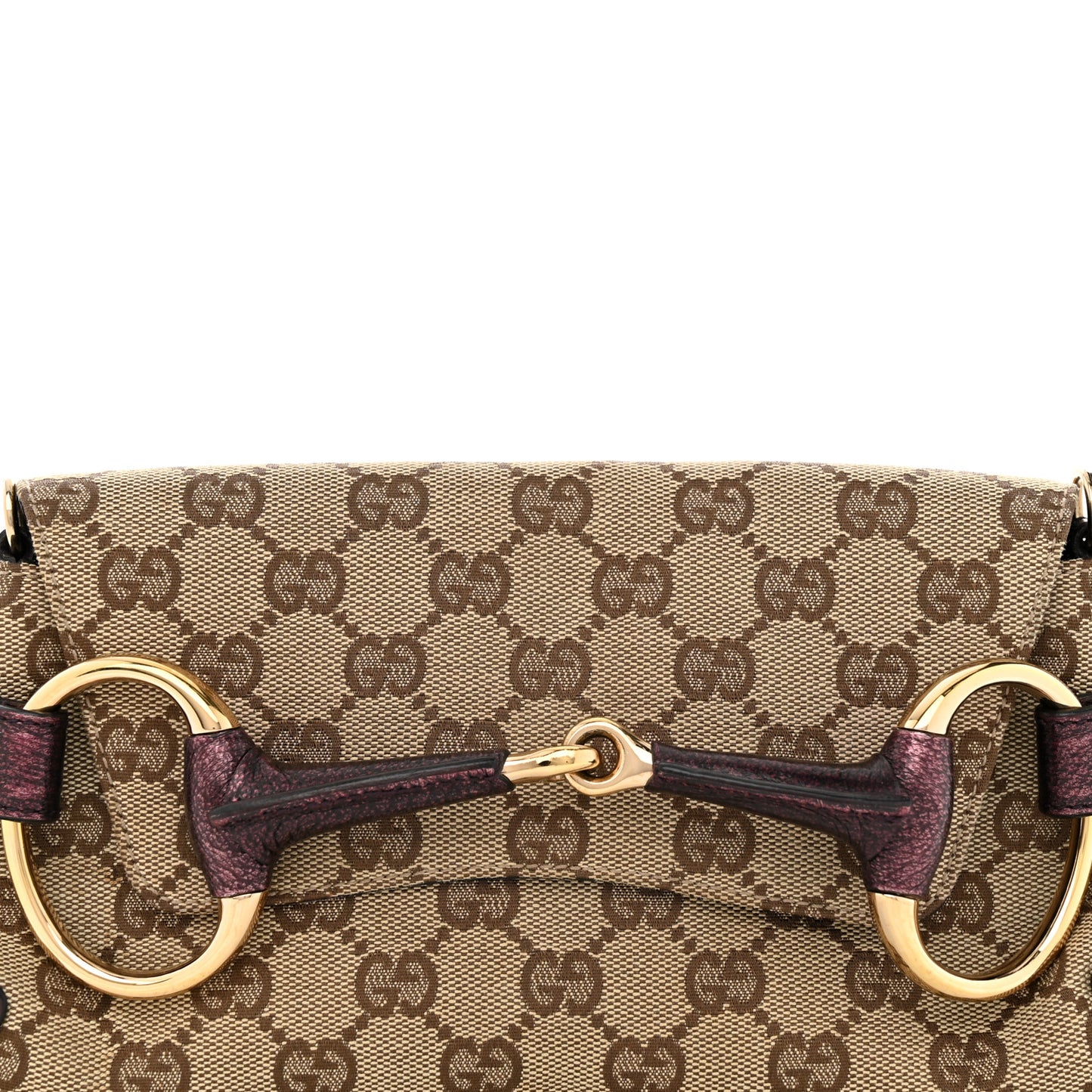 Monogram Small Horsebit Chain Clutch Purple