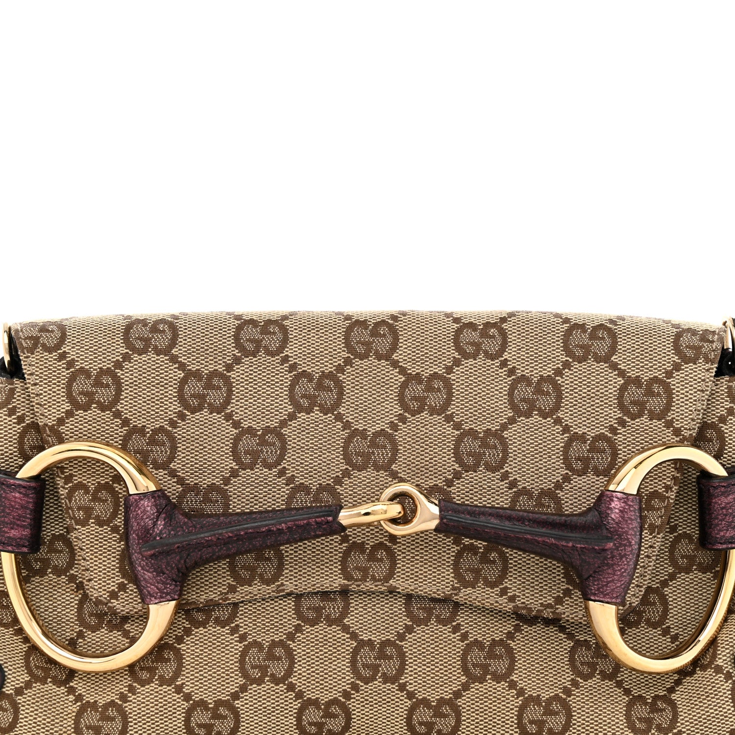Gucci Monogram Small Horsebit Chain Clutch Purple 8 of 14