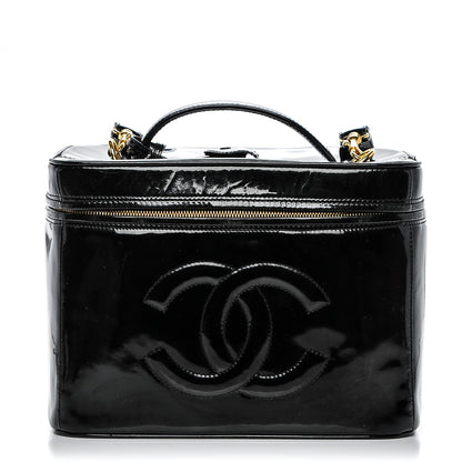 Chanel Patent Vanity Cosmetic Case Black 1 of 8