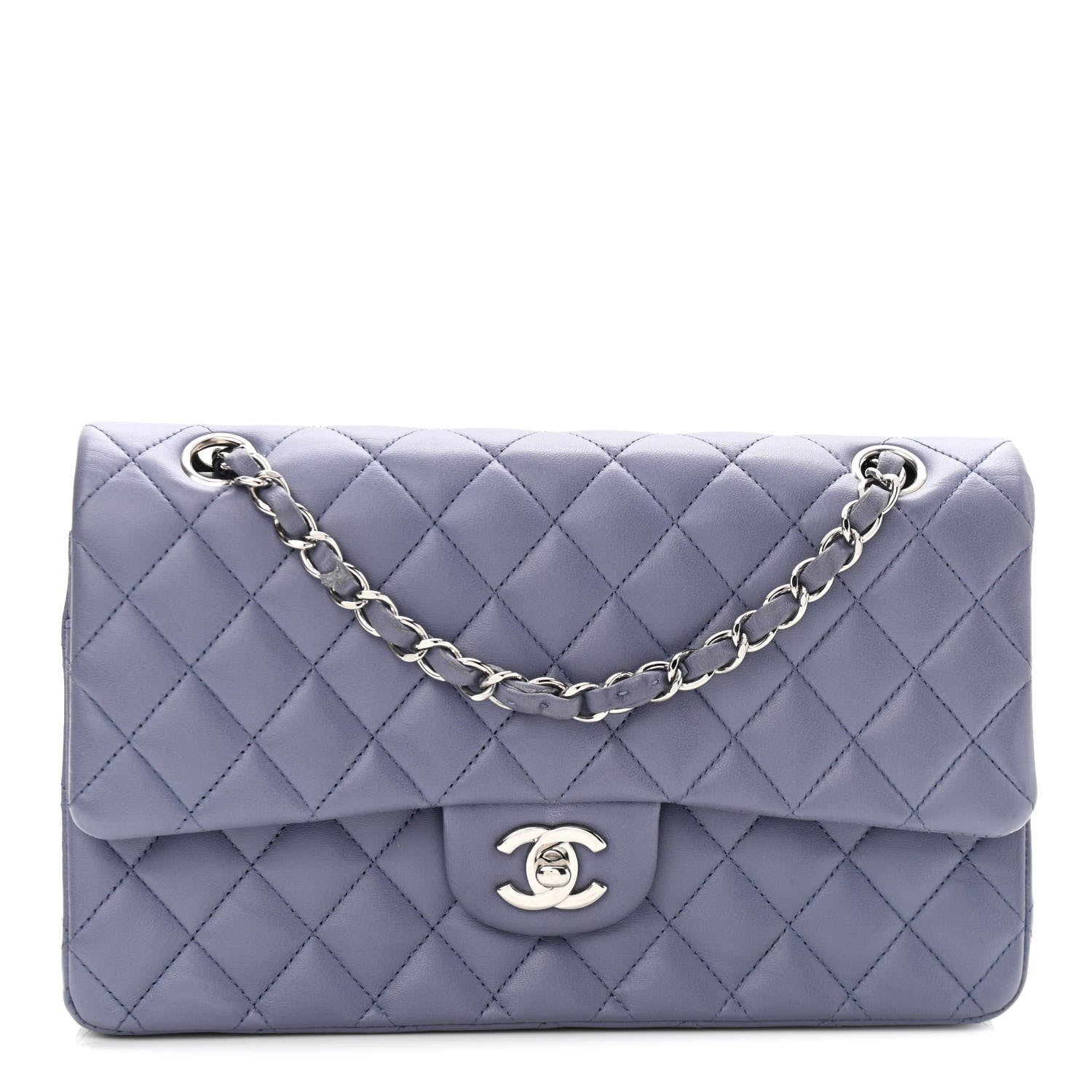 Chanel Lambskin Quilted Medium Double Flap Light Purple 1 of 16