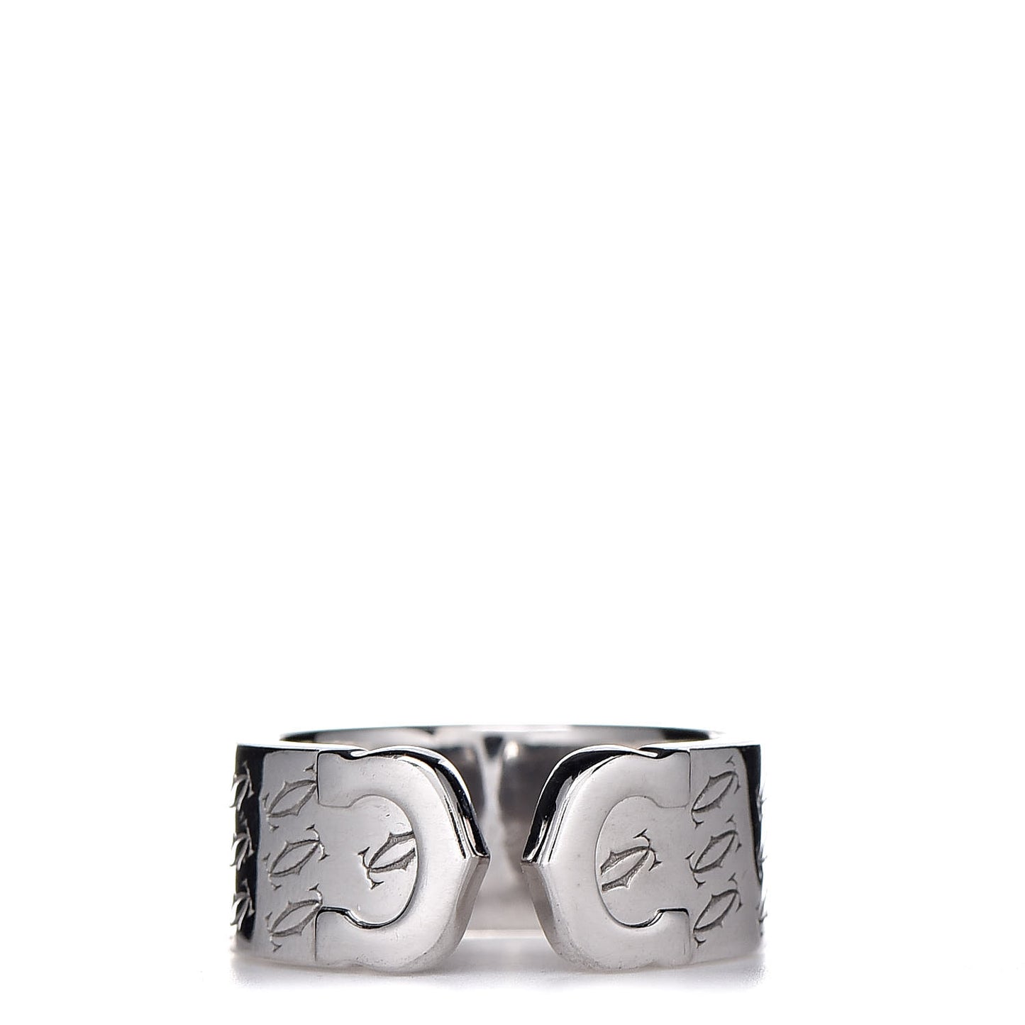 18K White Gold C De Christmas Ring 50 5.25