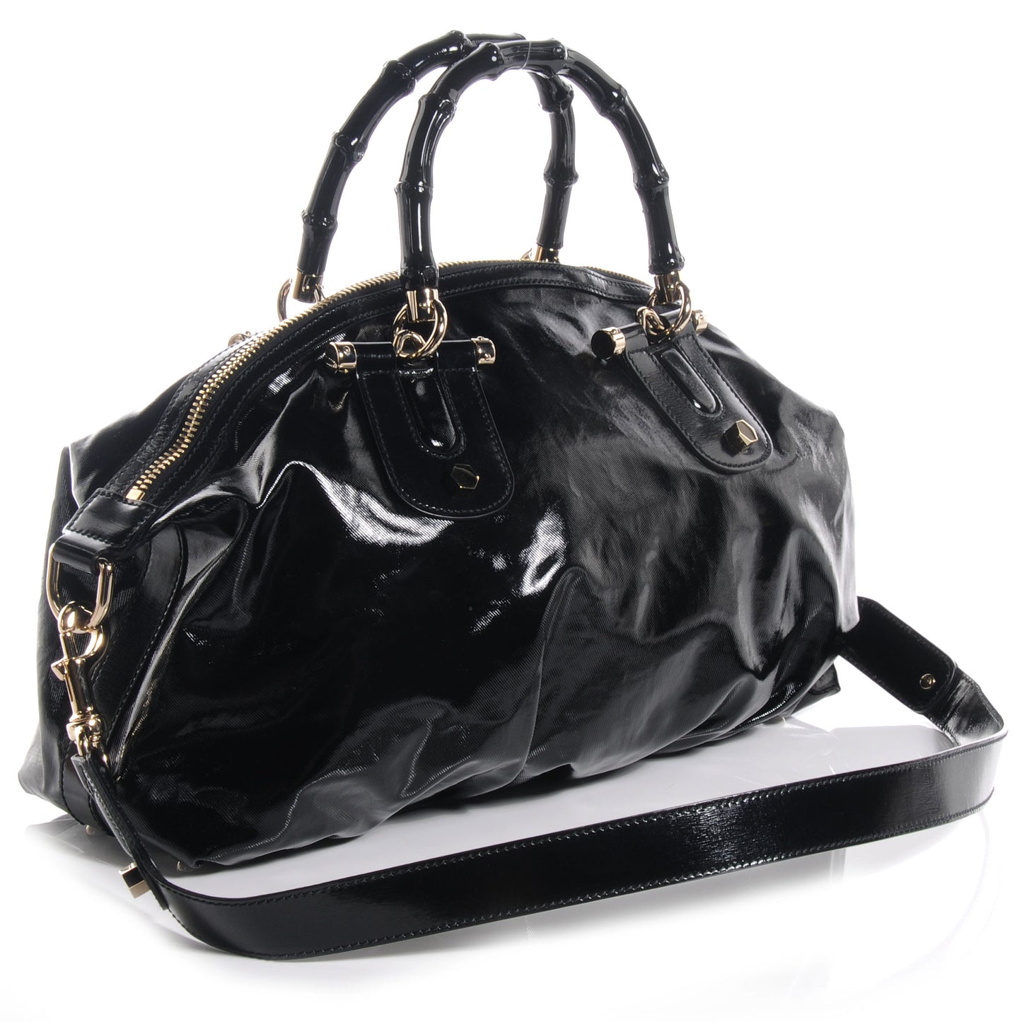 Dialux Pop Bamboo Top Handle Tote Black