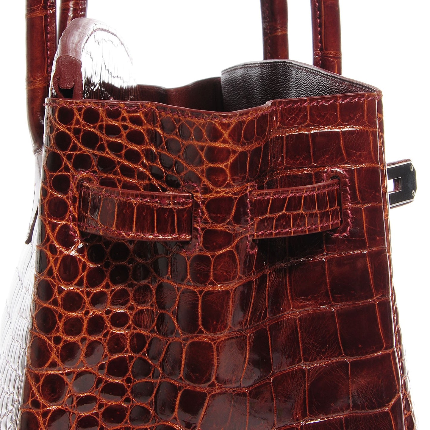 Shiny Porosus Crocodile Birkin 35 Miel