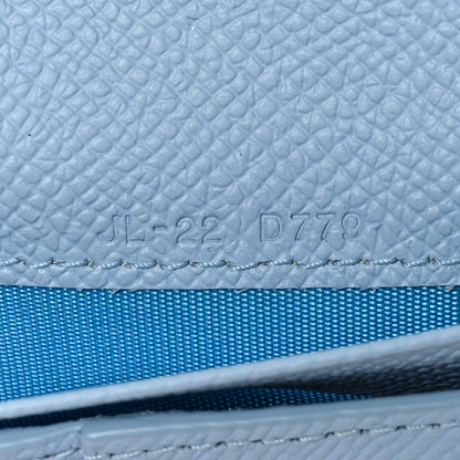 Salvatore Ferragamo Grained Calfskin Gancini Continental Wallet Light Blue 7 of 7