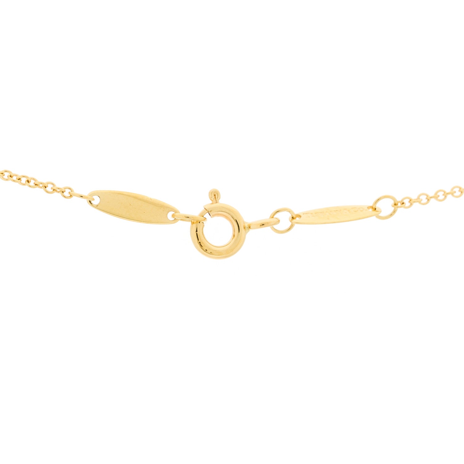 Tiffany 18K Yellow Gold Diamond .08ct Elsa Peretti Diamonds by the Yard Pendant Necklace 5 of 6
