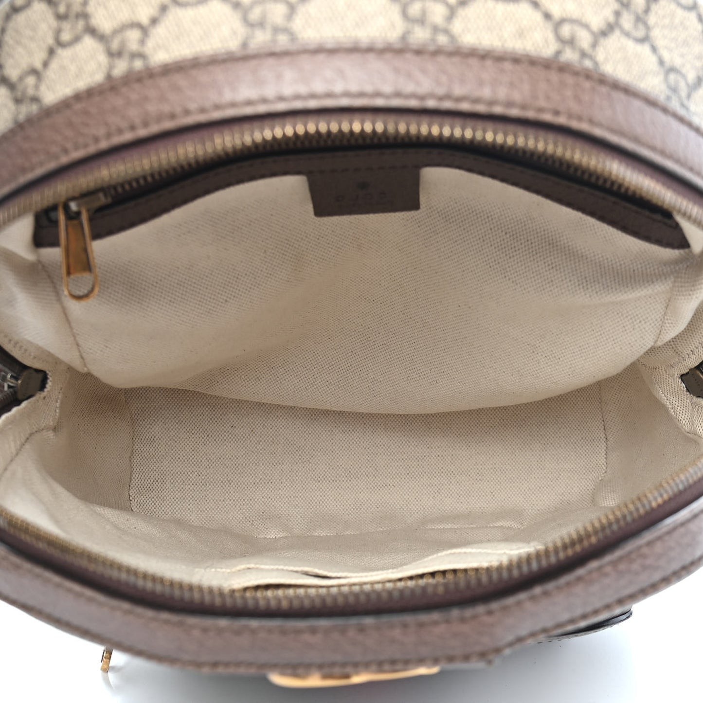 GG Supreme Monogram Calfskin Web Small Ophidia Day Backpack Beige Ebony New Acero