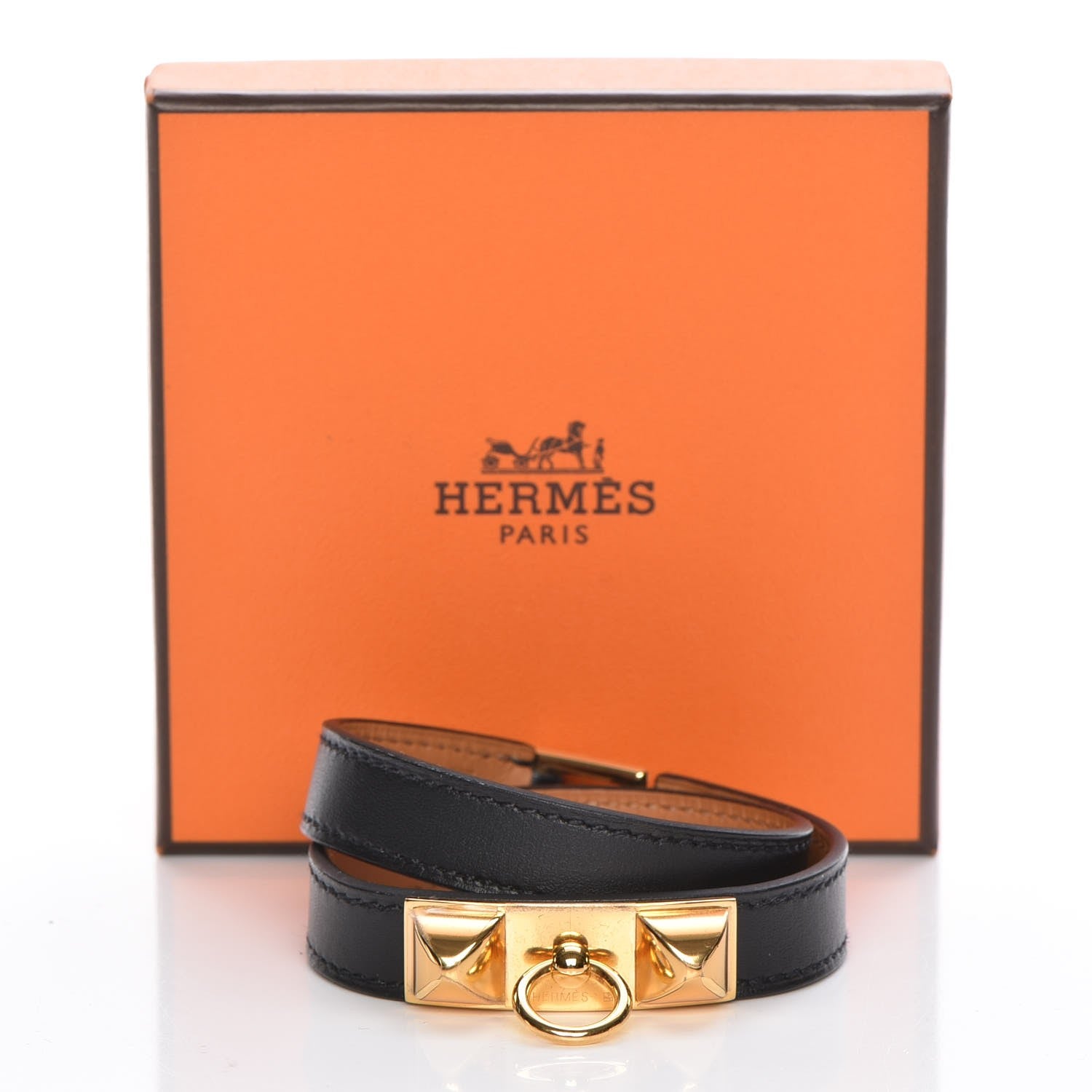 Hermes Chamonix Rivale Double Tour Bracelet S Black 7 of 7