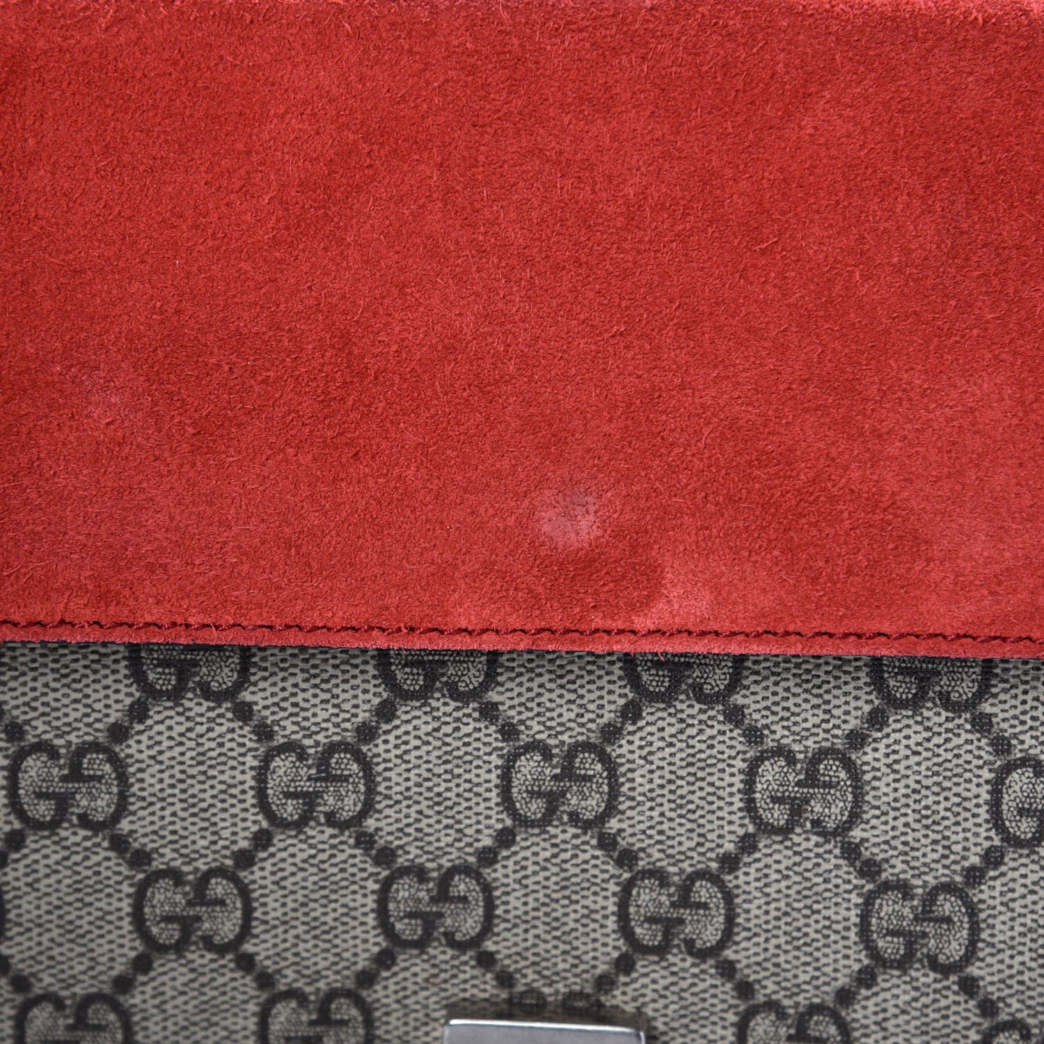 Gucci GG Supreme Monogram Small Dionysus Shoulder Bag Red 10 of 11