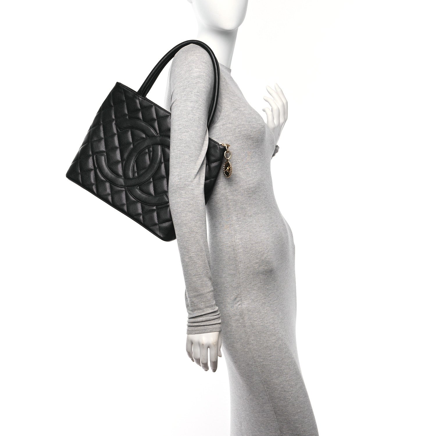 Chanel Caviar Quilted Medallion Tote Black 2 of 11
